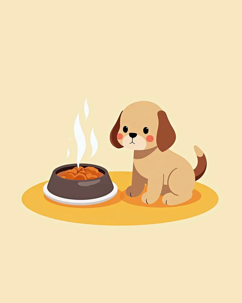 물과 신장 친화적인 사료가 함께 놓인 강아지 사료 그릇
