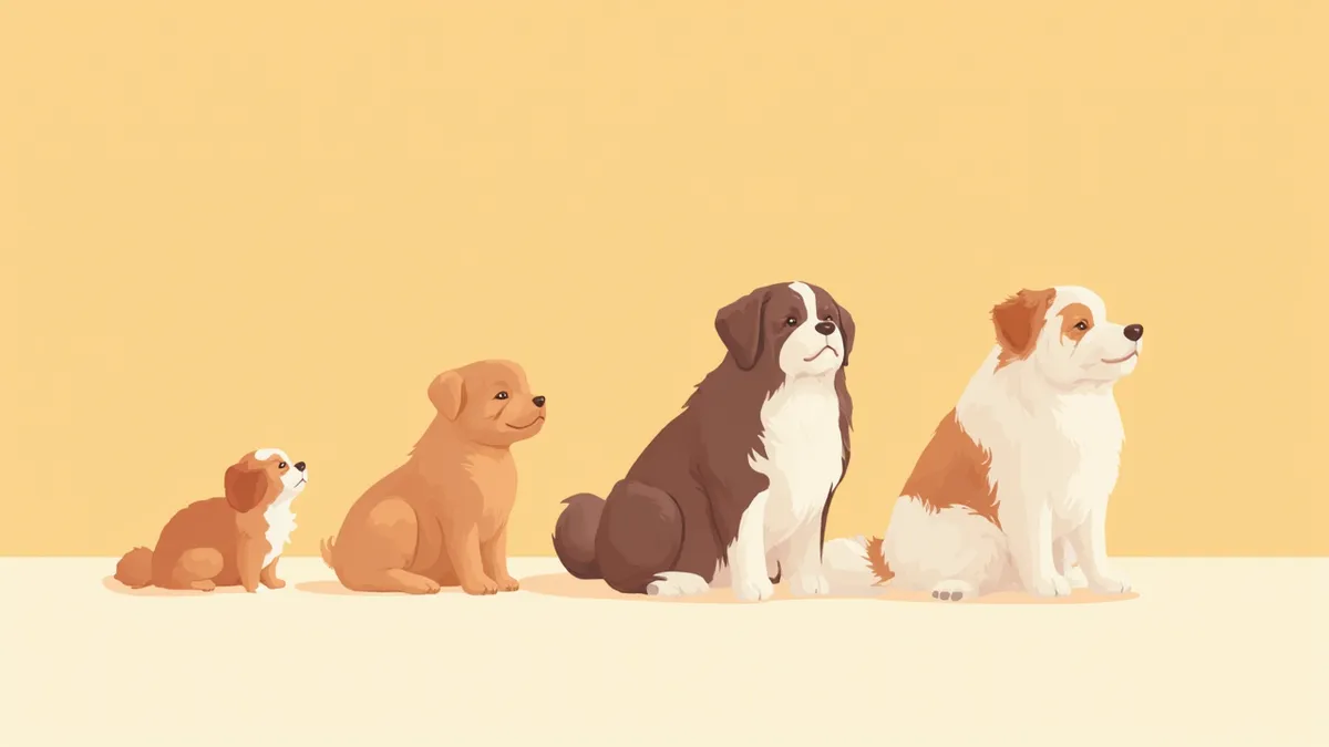 강아지 모피 네 가지 종류 비교 이미지