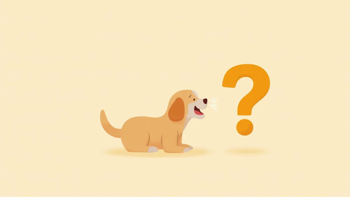 기침하는 강아지 일러스트