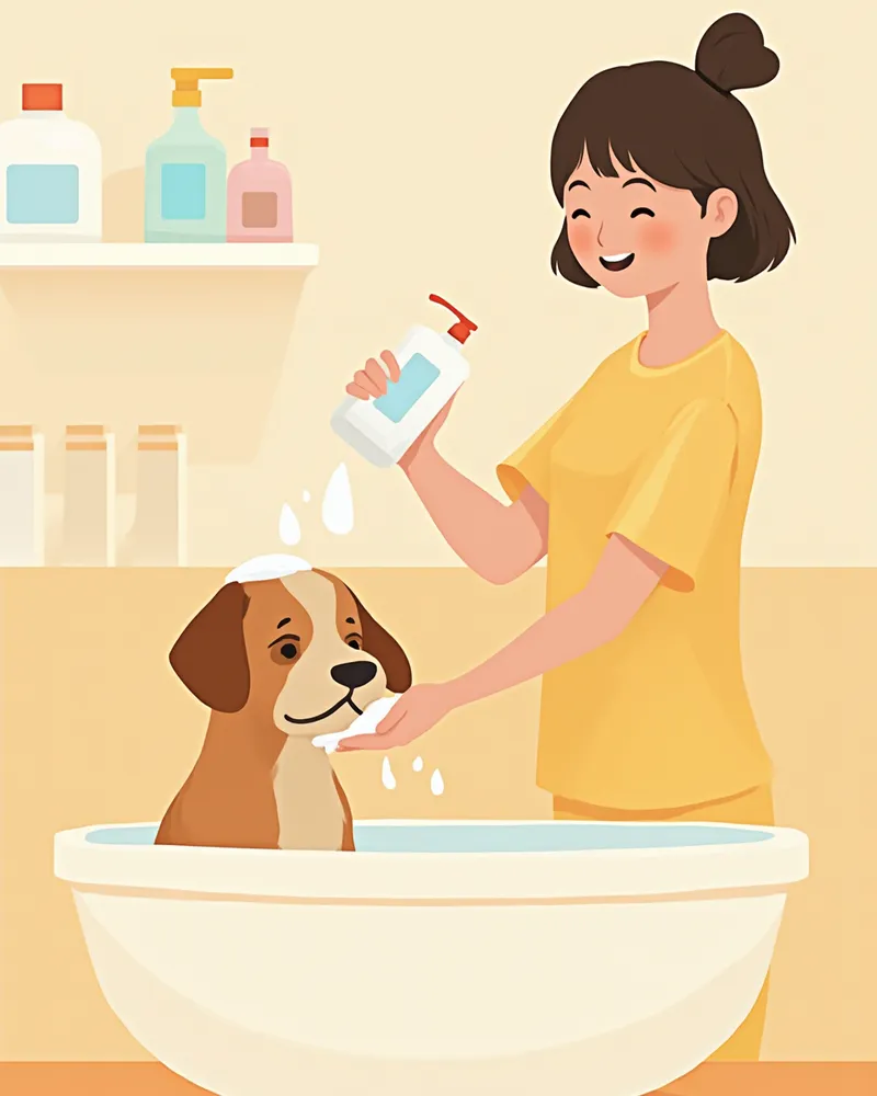 강아지 모낭충증 가정 관리 약용 샴푸