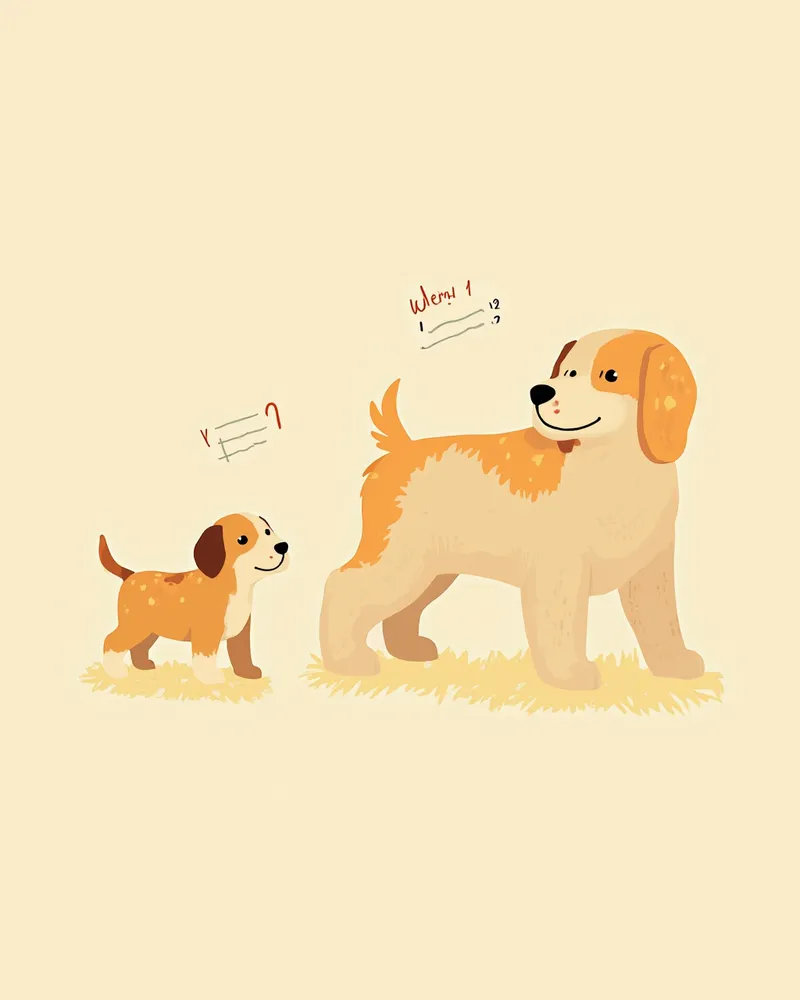 강아지 연령별 구충제 투약 주기 일러스트