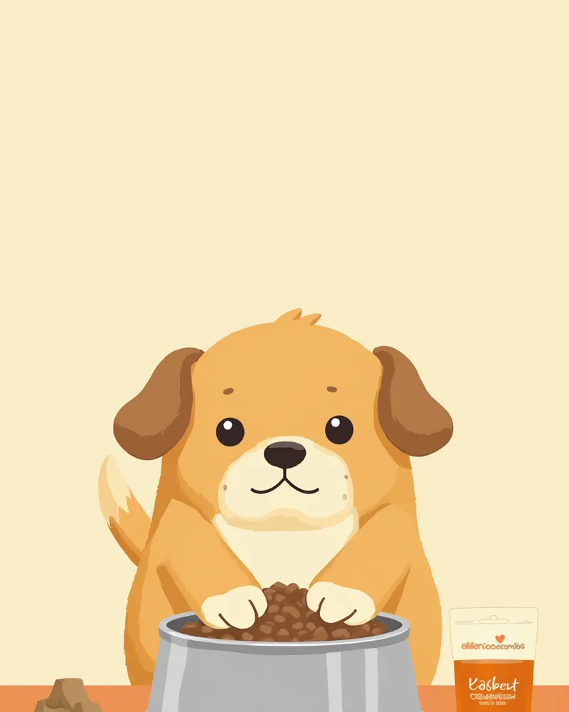 처방식 사료와 유산균 분말이 함께 놓인 강아지 식사 장면