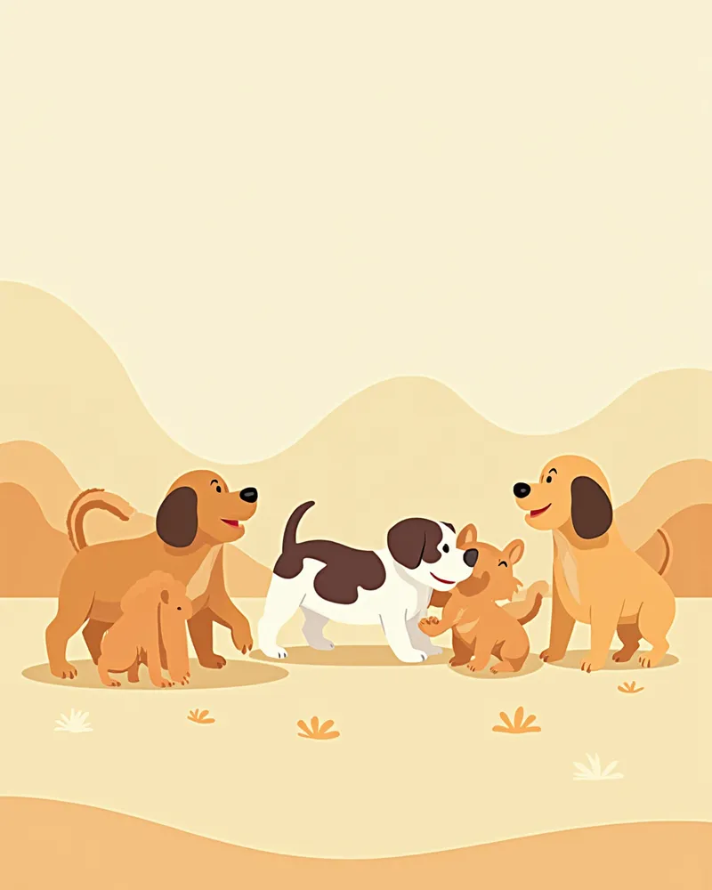 강아지들이 함께 뛰노는 모습