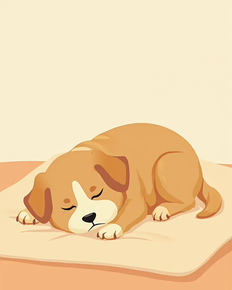 디스템퍼 초기 증상으로 힘이 없어 보이는 강아지