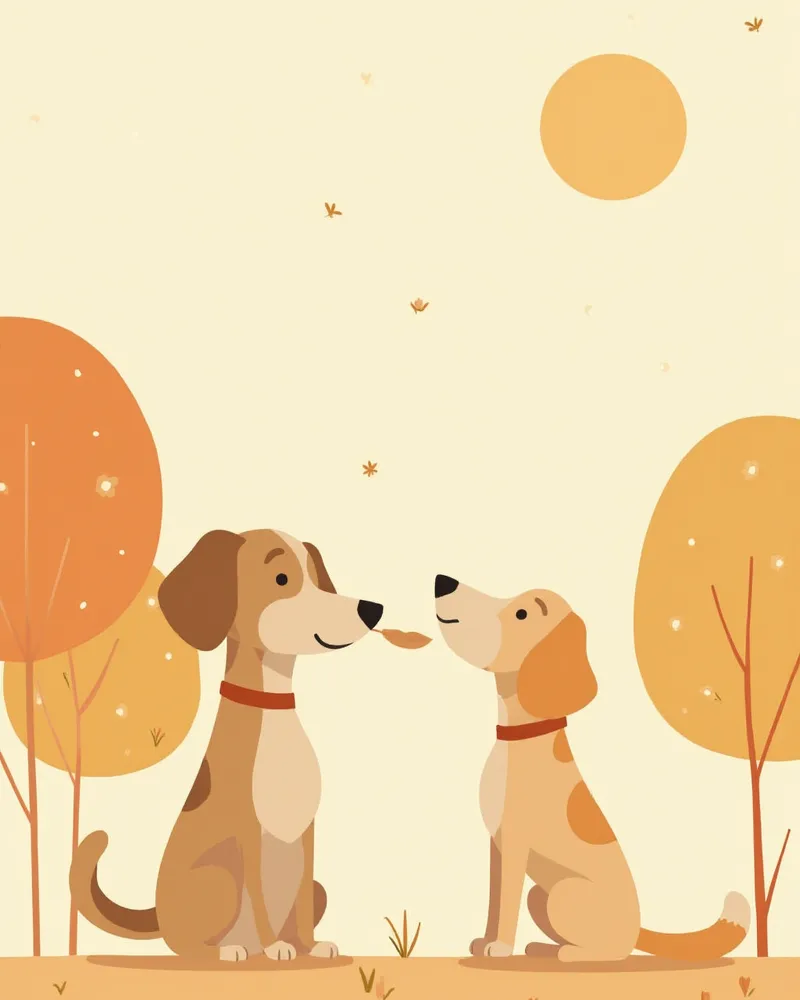 안전한 거리에서 간식 보상을 받는 훈련 중인 강아지