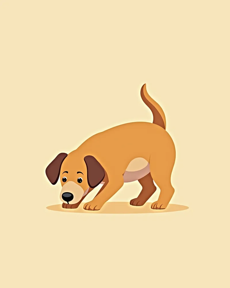 복부가 부풀어 있고 털이 빠진 강아지, 피로한 모습