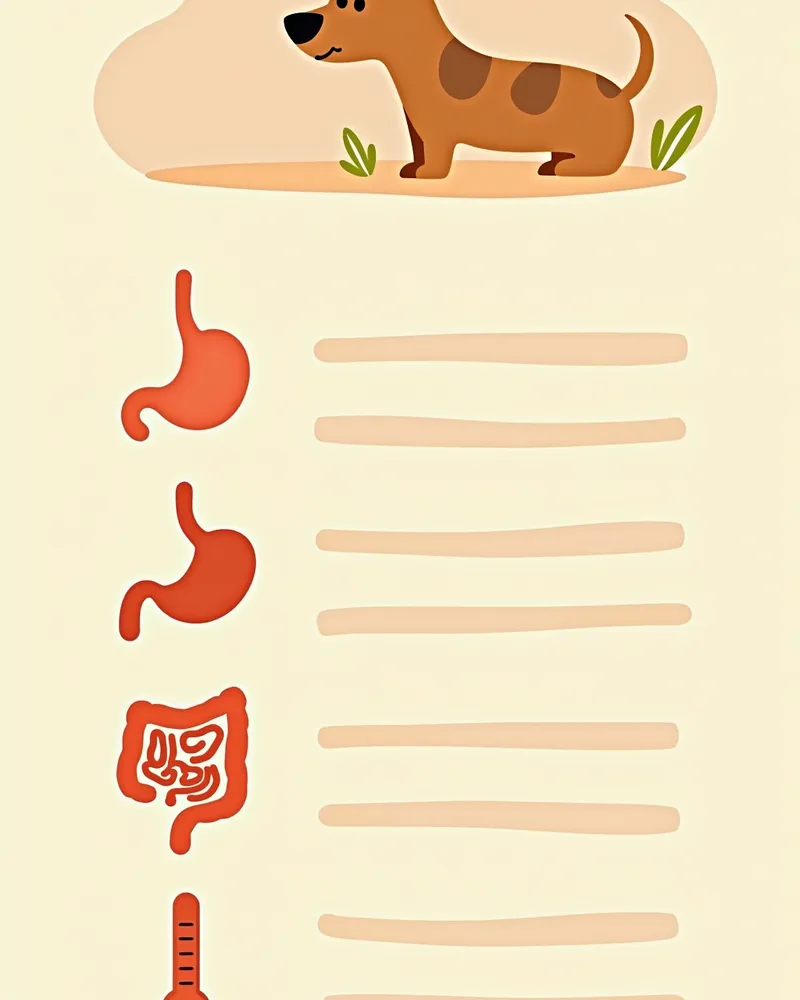 강아지 장염과 단순 설사 증상을 비교하는 체크리스트 그림