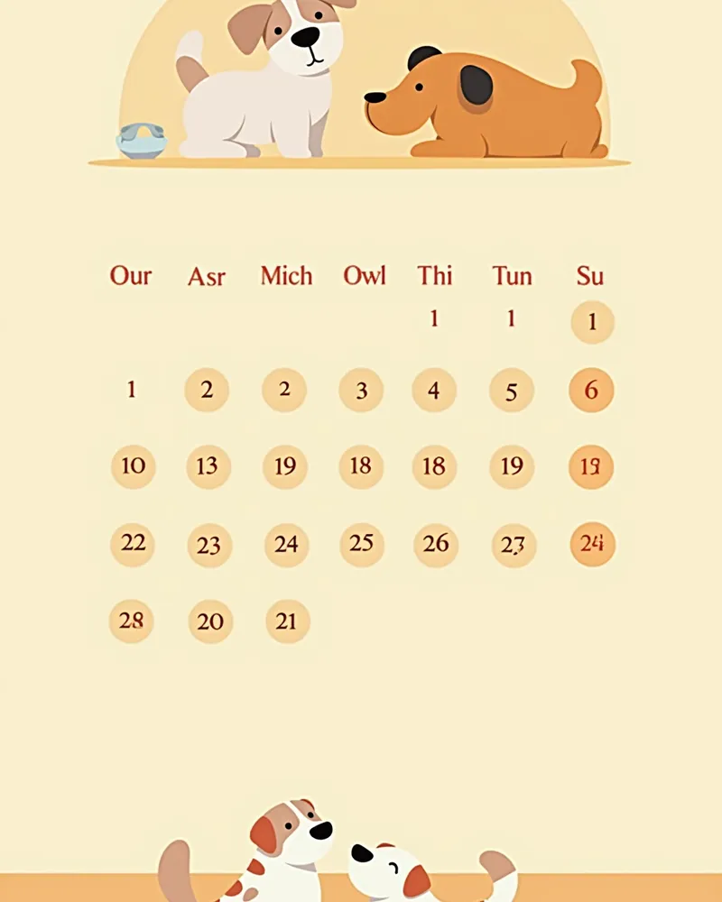 강아지 기생충 검사 주기 캘린더
