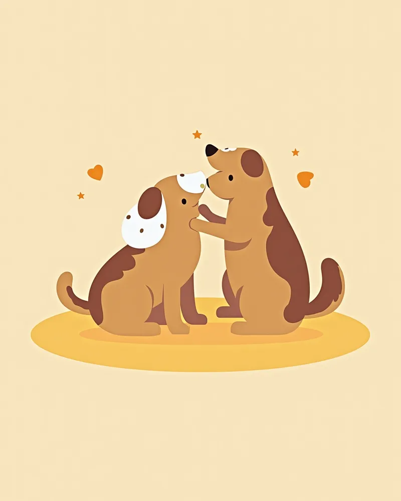 강아지의 눈 주변을 부드럽게 닦는 모습