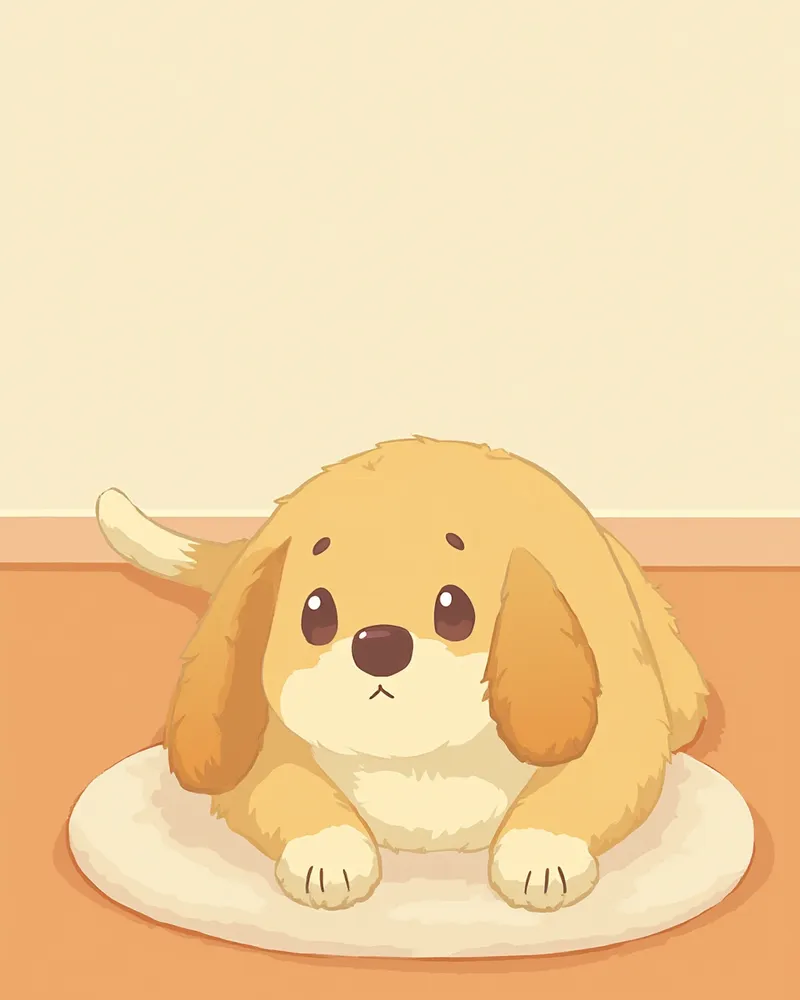 보호자 발 옆에 편안하게 엎드린 강아지