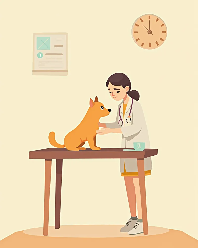 강아지 하복부 검진