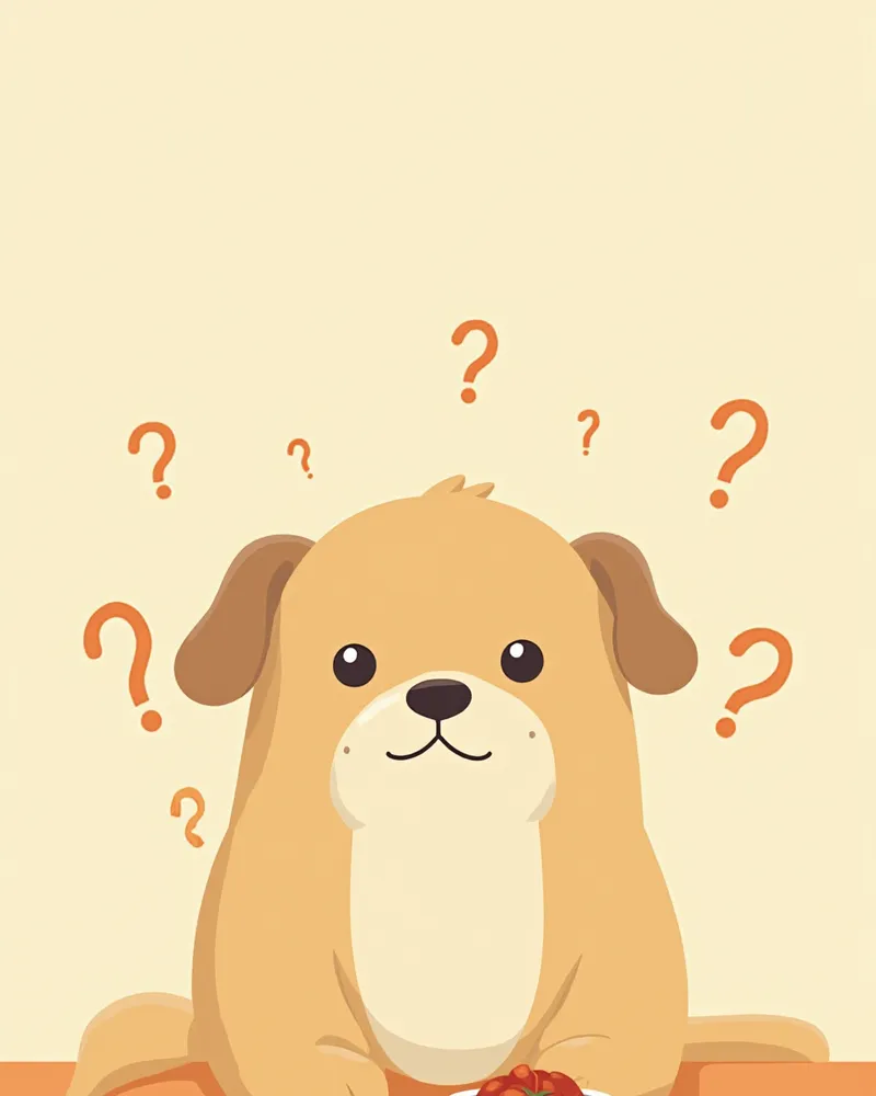 밥그릇 앞에서 머뭇거리는 강아지