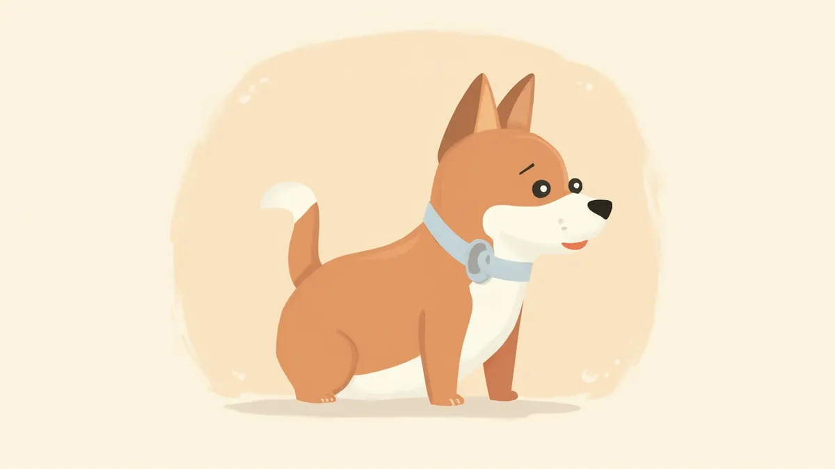 강아지 신장 내 사구체 구조와 염증 부위를 보여주는 의학 일러스트