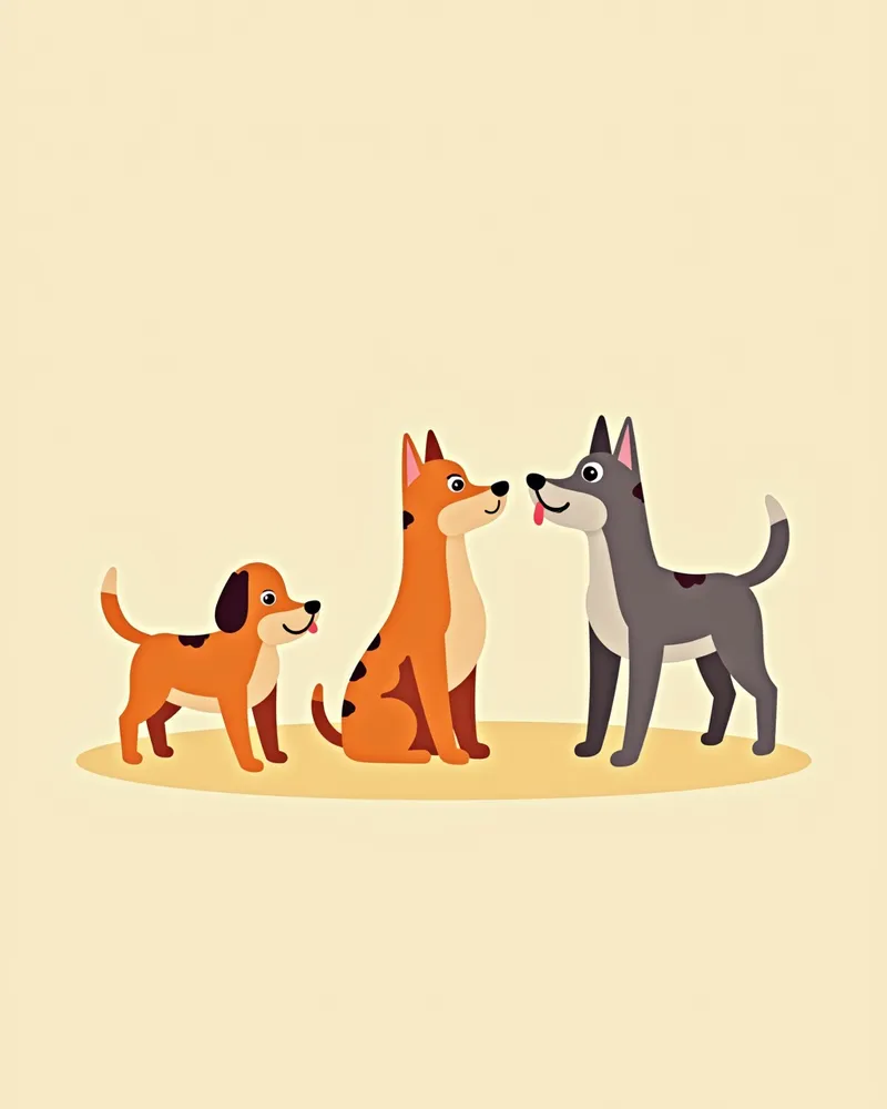 강아지 연령별 건강검진 주기 안내 일러스트