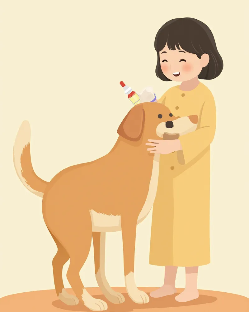 강아지 목 뒤에 바르는약을 도포하는 올바른 방법
