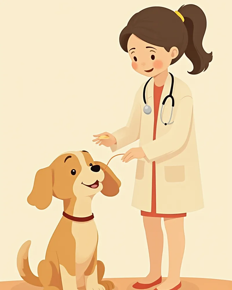 수의사가 열사병 의심 강아지의 잇몸 상태를 확인하는 모습