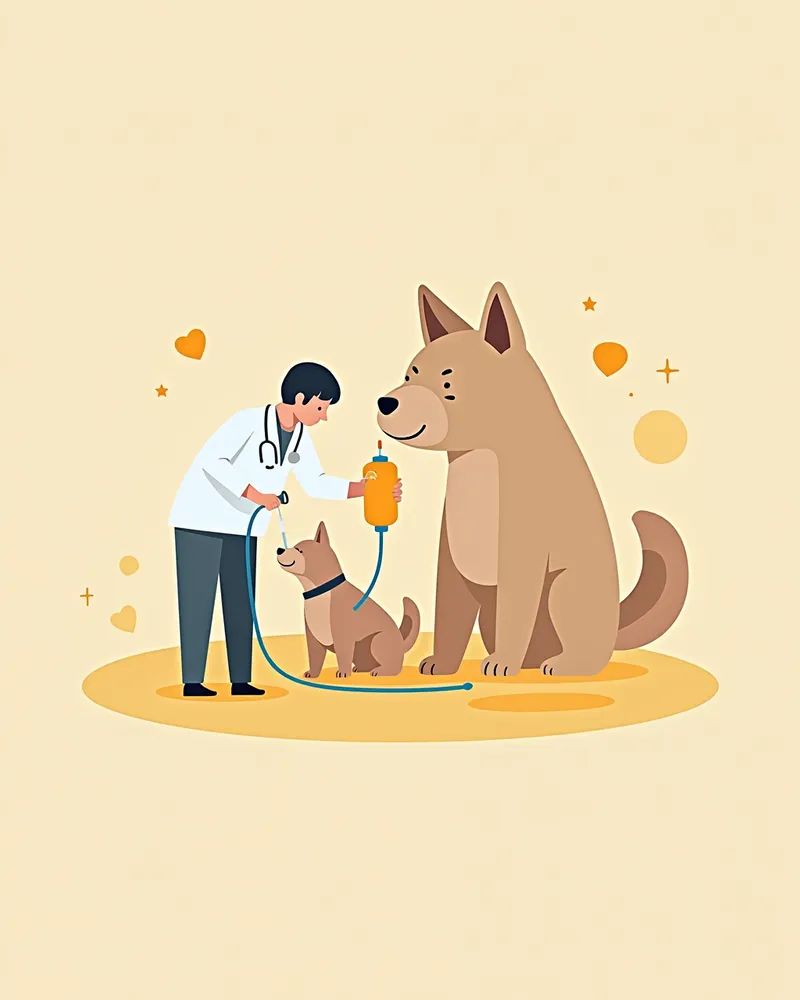 정맥 주사를 통해 포도당을 투여하는 장면