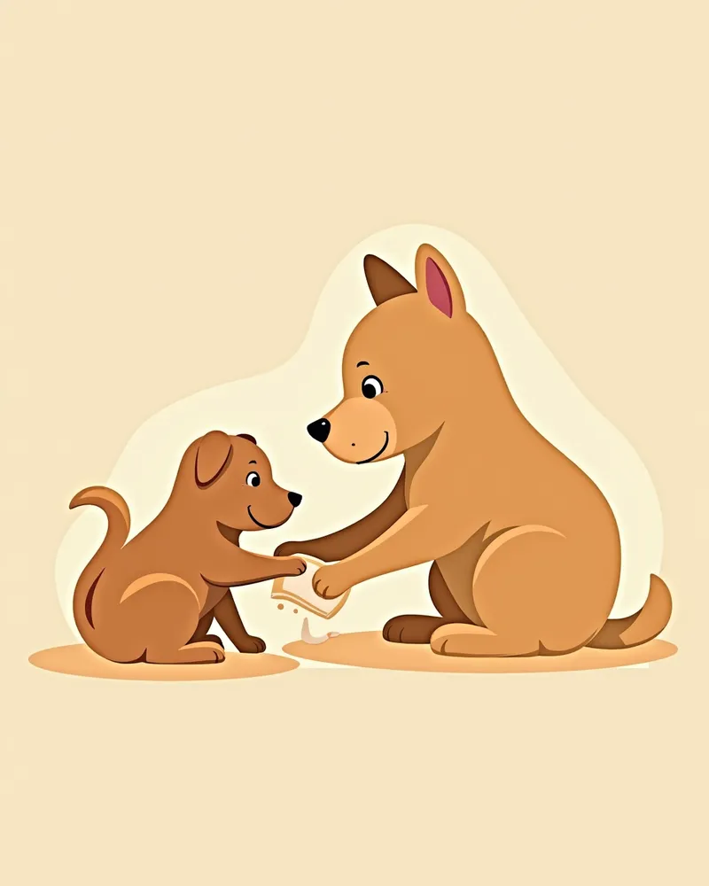 외출 후 강아지 발을 닦아주는 보호자