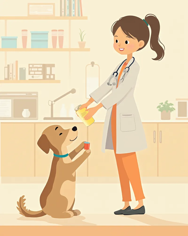 처방식을 준비하는 수의사