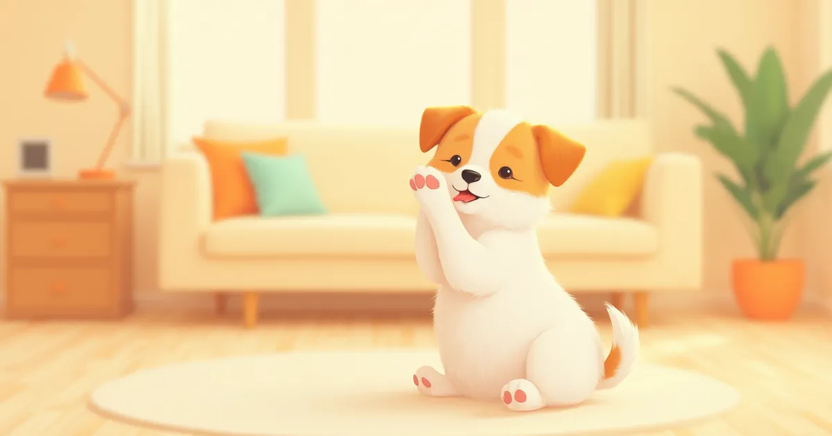 강아지가 자기 몸 핥고 짖는 이유