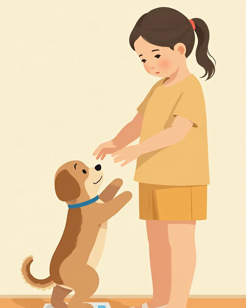 집에서 강아지 체중을 주기적으로 재는 보호자