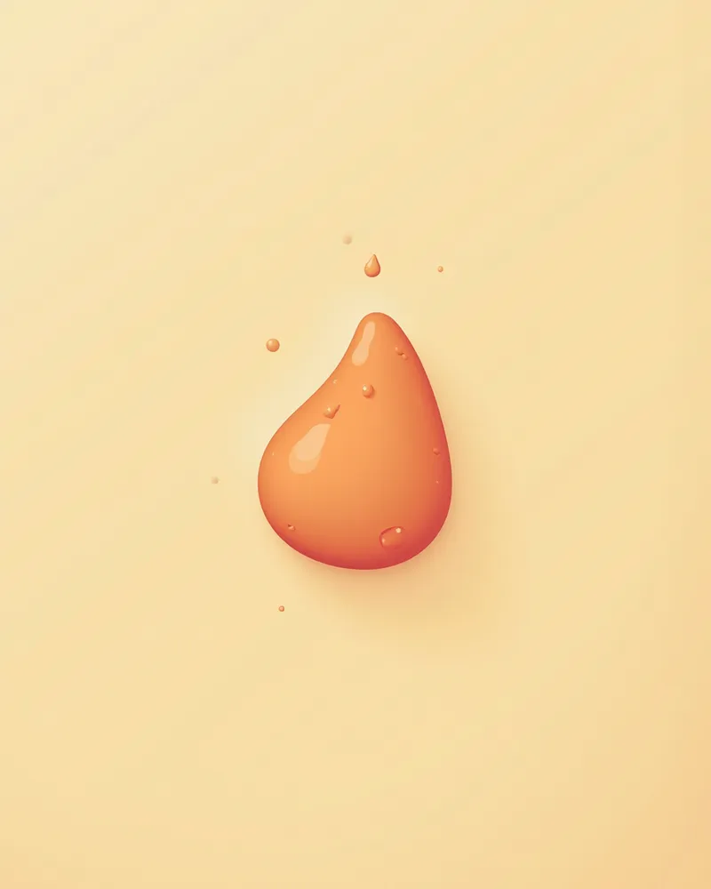 피부에 생긴 작은 종양의 확대 사진, 주변이 약간 붉음