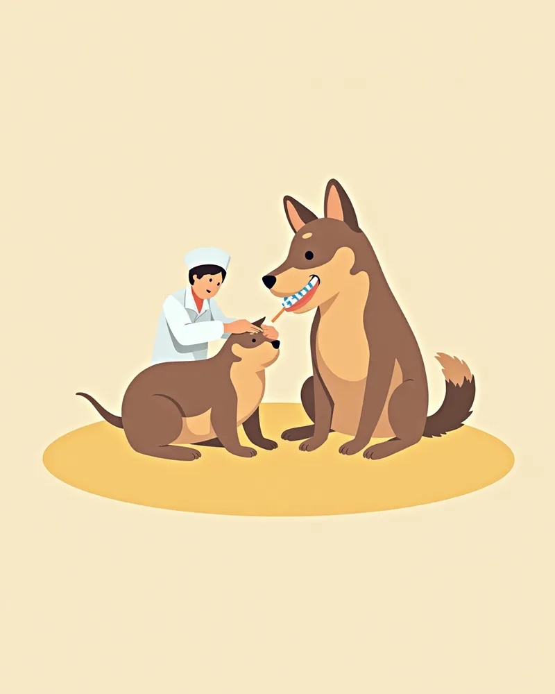 수의사가 강아지에게 스테로이드 주사를 맞히는 모습