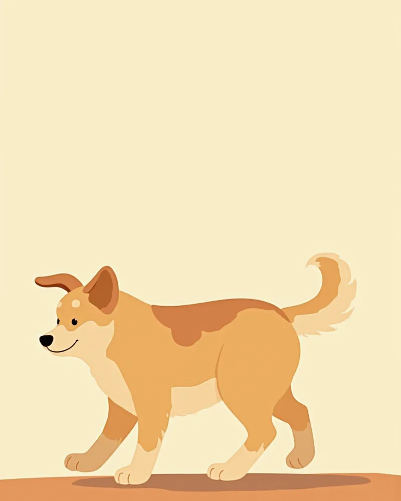 아스팔트에서 자연스럽게 발톱이 마모되는 산책 장면