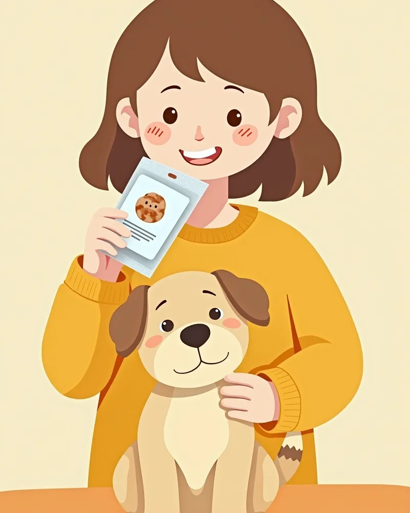 강아지 간식 성분표 확인하는 보호자