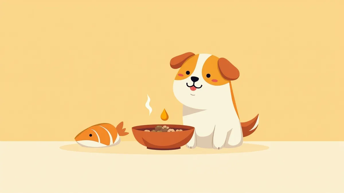 오메가 지방산을 섭취하는 강아지