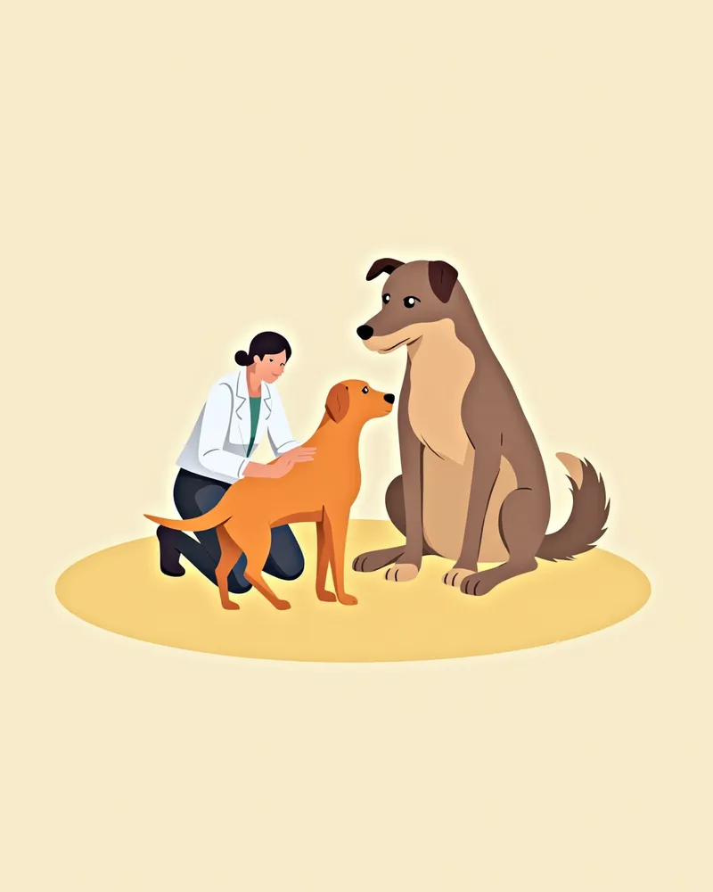 수의사가 중성화 수술 설명 중