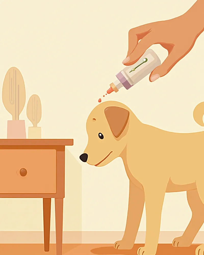 귀약을 점적하는 모습