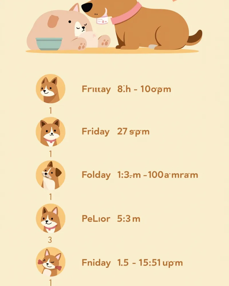 강아지의 일상 관리 일정표