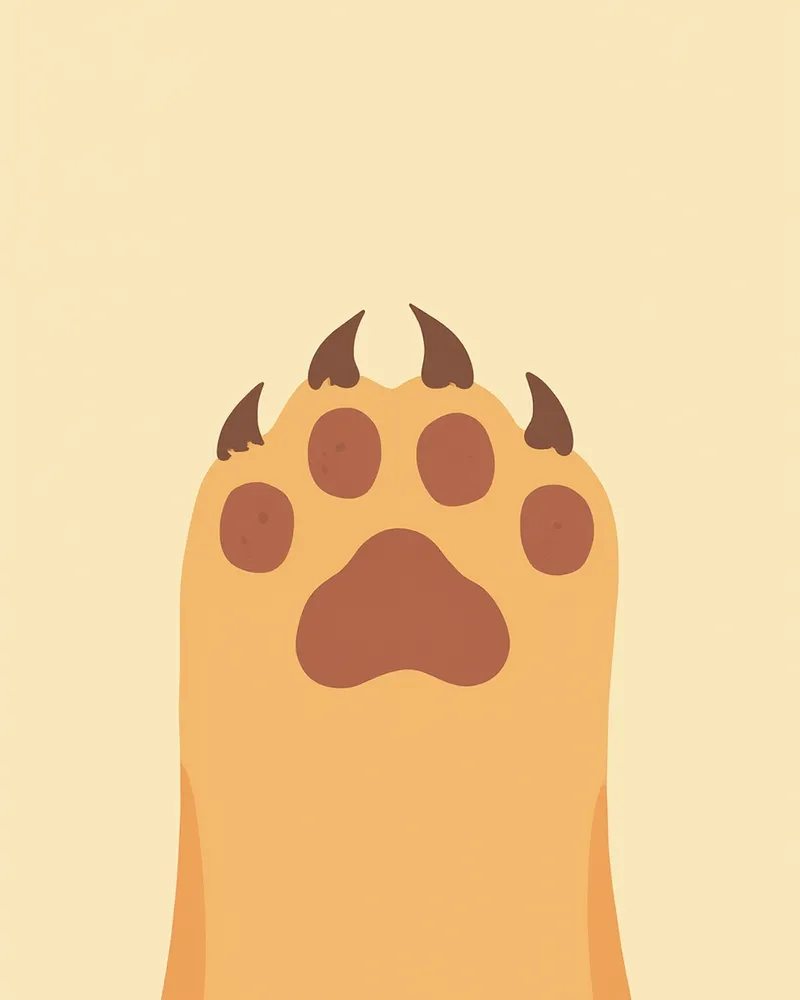 강아지 발바닥 패드 근접 사진