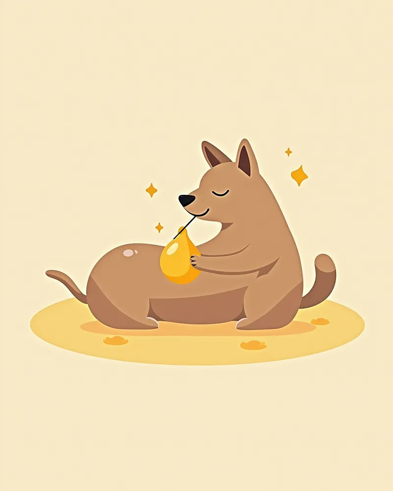 강아지 흉수 채취 절차를 보여주는 사진