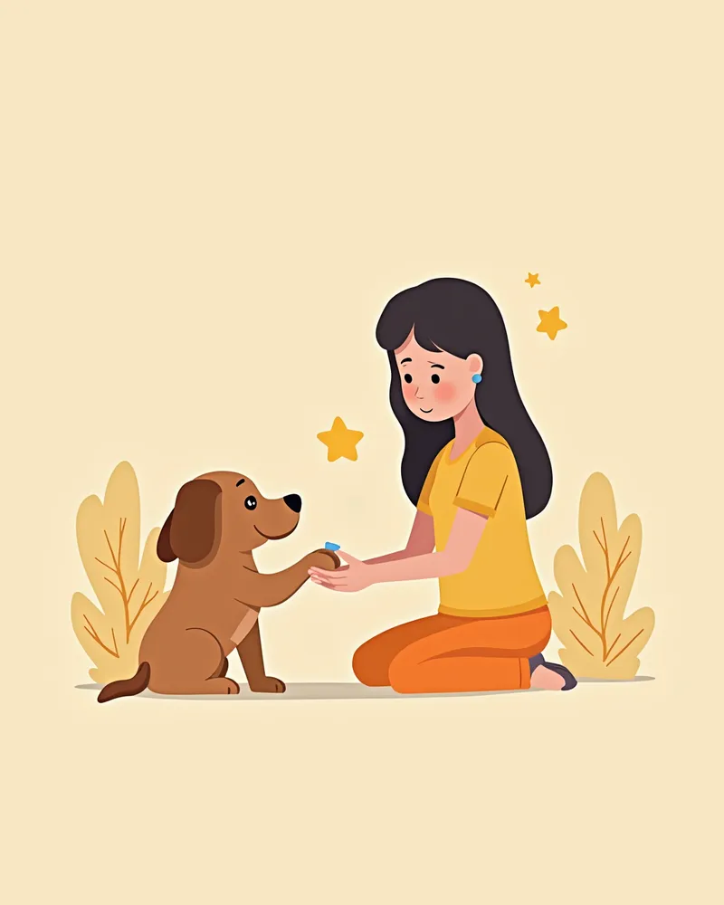 강아지 중성화 수술 상처 부위를 확인하는 보호자