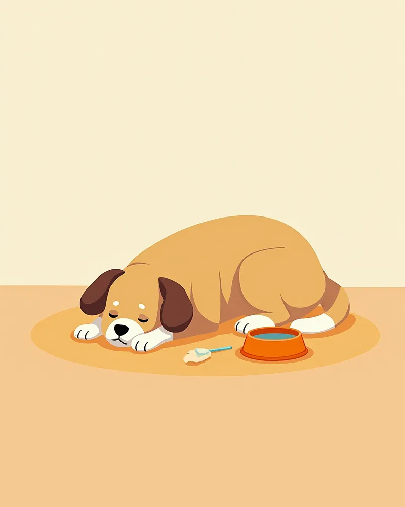 강아지 간 질환 관리를 위한 조용한 환경 이미지