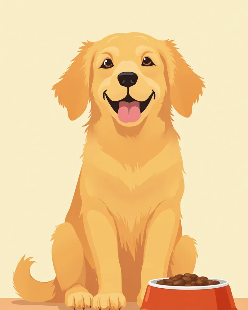 윤기 나는 모질의 건강한 골든 리트리버