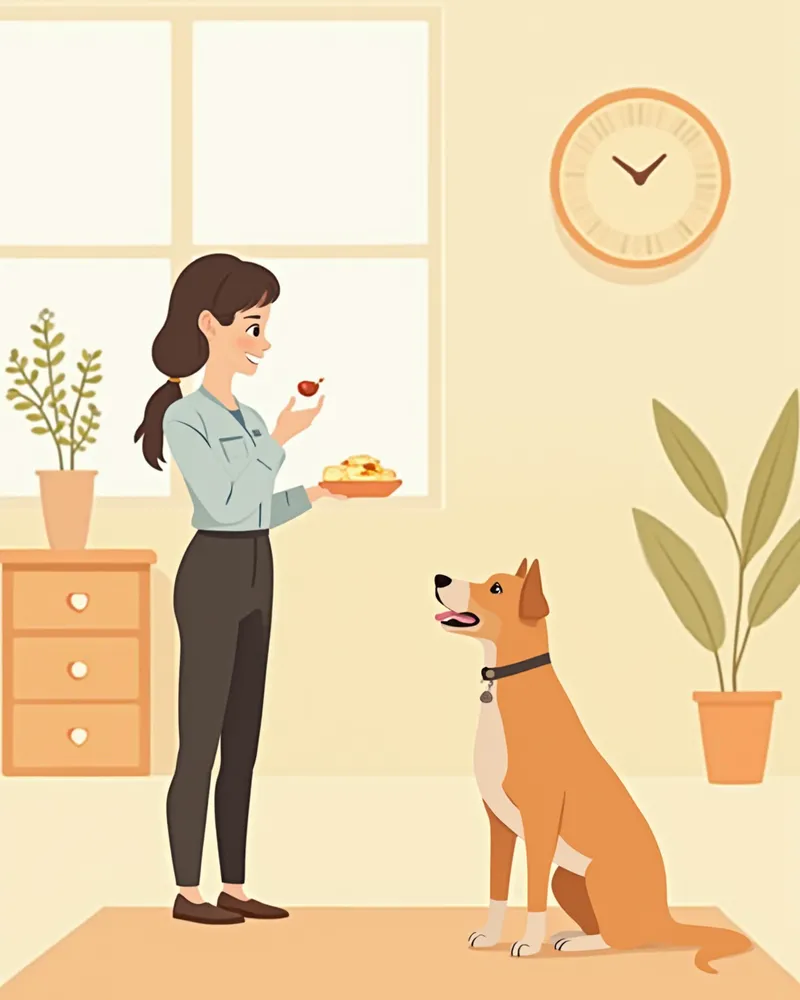 전문 훈련사에게 행동 교정을 받고 있는 강아지