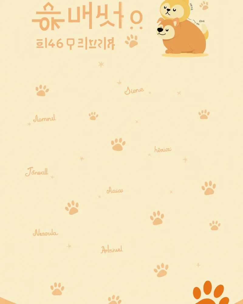 강아지 건강 검사 일정을 기록한 캘린더