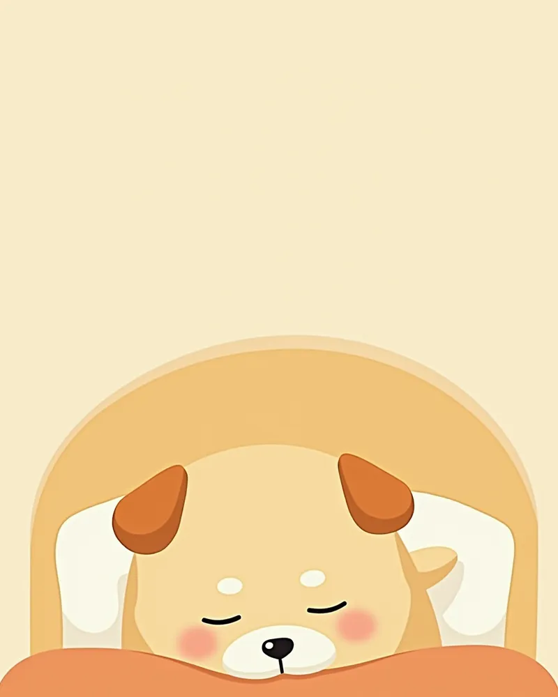 임신한 강아지가 조용한 환경에서 편안히 쉬는 모습