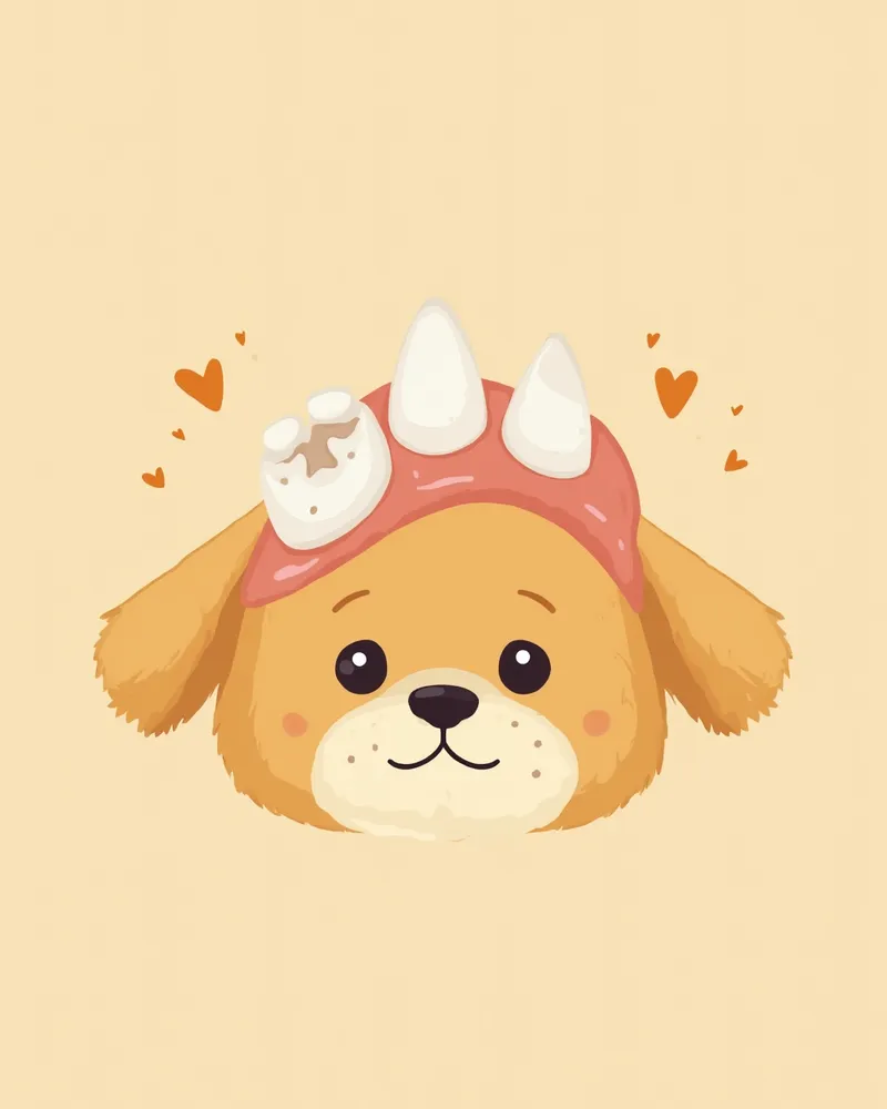 잔존 유치로 인해 치열이 틀어지고 잇몸에 염증이 생긴 강아지 치아