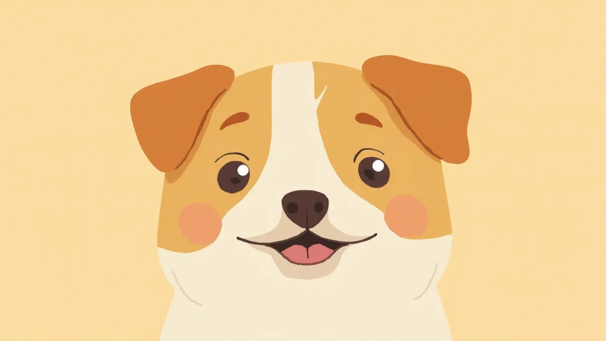 눈썹 안쪽을 들어올려 슬픈 표정을 짓는 강아지