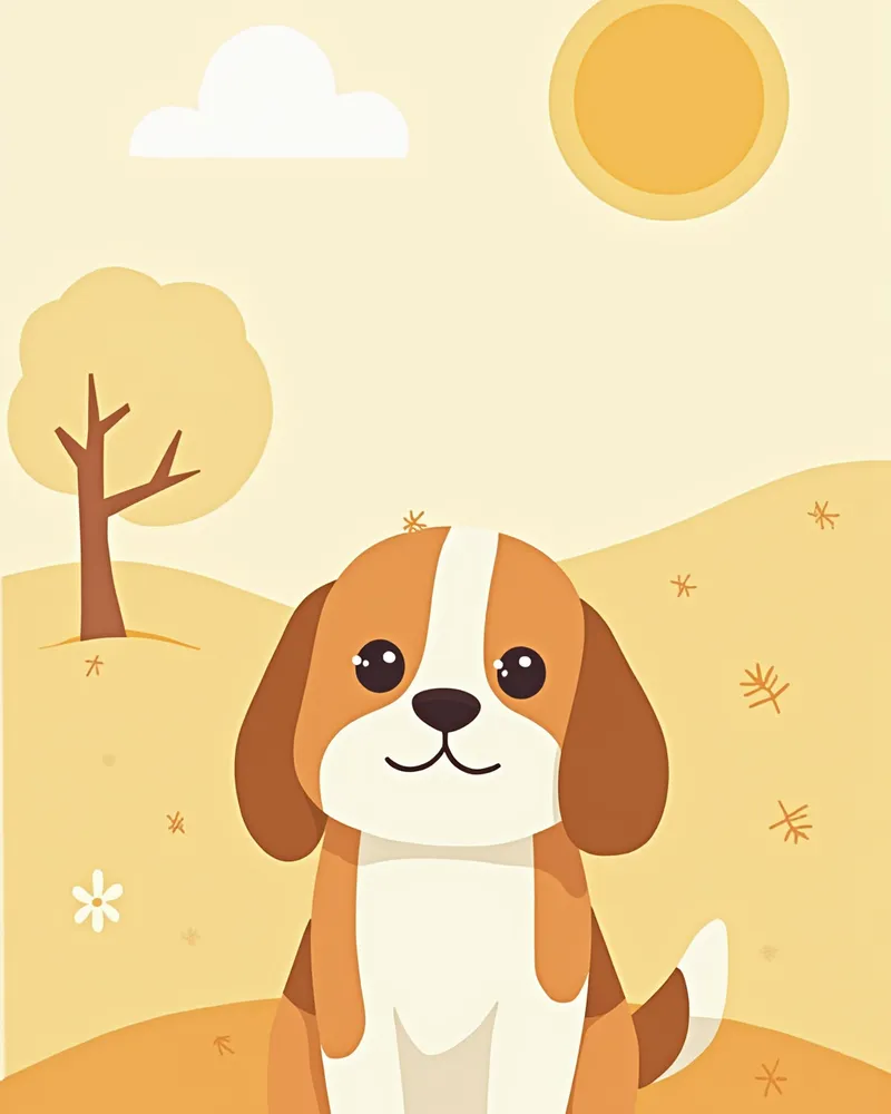 공원에서 보호자와 함께 산책하는 건강한 비글