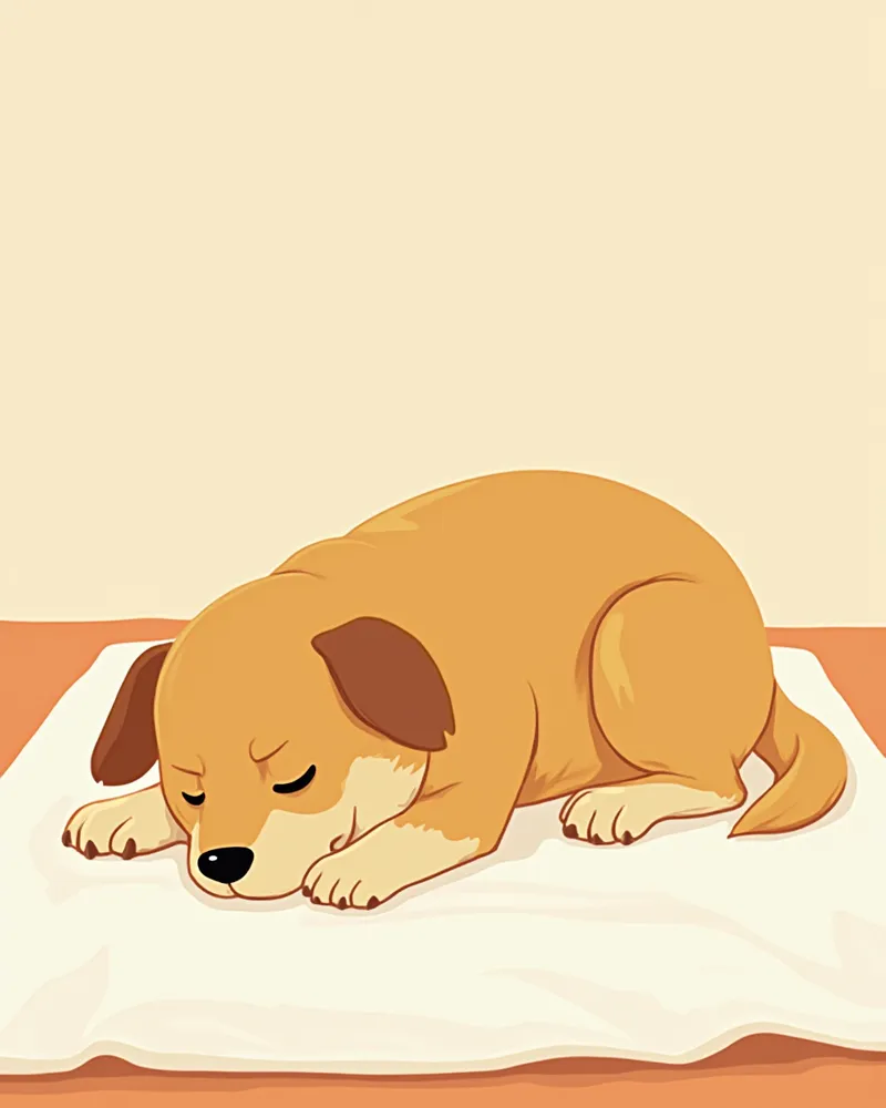 기력이 없어 축 늘어진 강아지 — SFTS 증상 의심