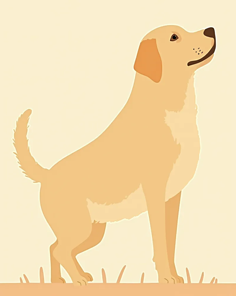 중두형 강아지 라브라도 리트리버 옆모습