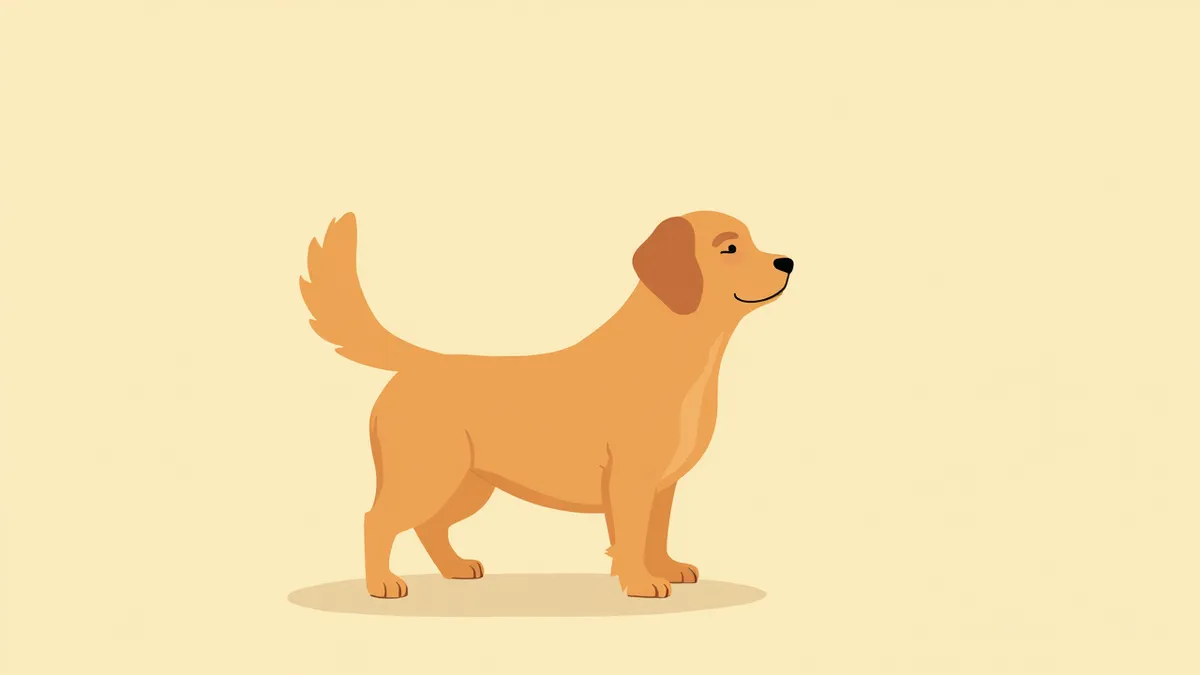 공원에서 꼬리를 흔들고 있는 골든 리트리버