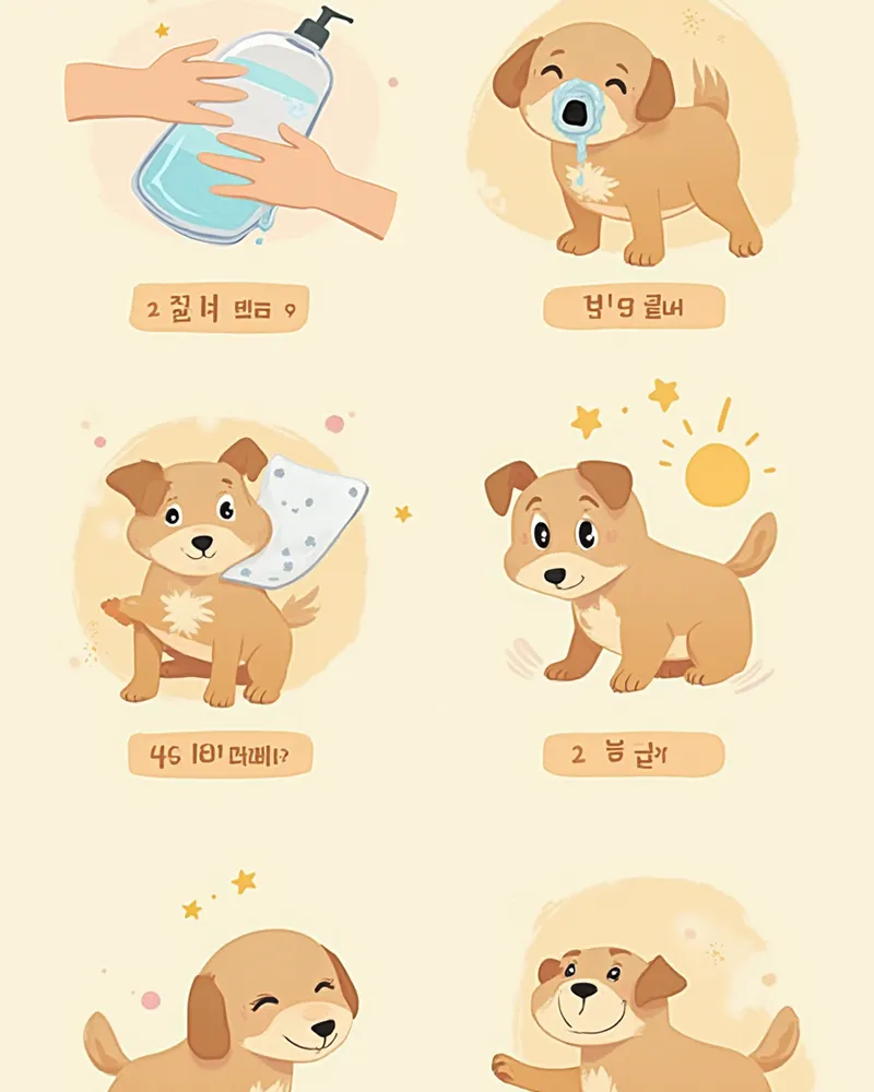 강아지 눈가 케어 4단계
