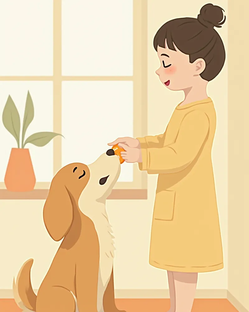 보호자가 강아지의 입술을 들어 잇몸 색을 확인하며 빈혈·황달 여부를 살피는 모습