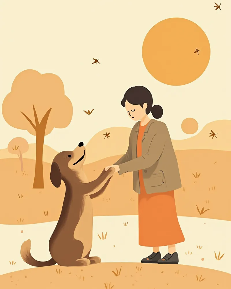 산책 후 보호자가 강아지의 귀·목덜미·발가락 사이를 꼼꼼히 점검하는 모습